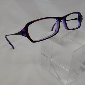 THALIA Eyeglass Frames CARCIA Full Plastic Rims Brown Tortoise Shell Purple